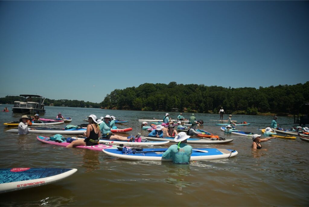 paddlers in the water